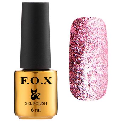 Гель-лак F.O.X Gel Polish Gold Brilliance №010 (рожевий з блискітками) 6 мл