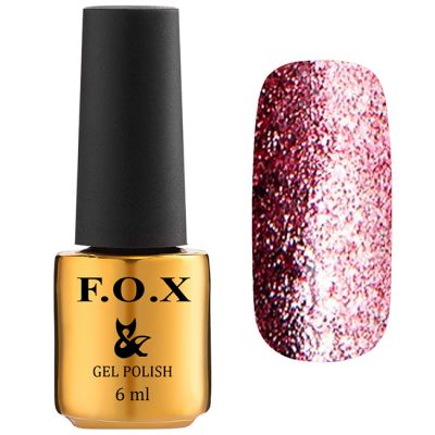 Гель-лак F.O.X Gel Polish Gold Brilliance №011 (розовая фуксия с блестками) 6 мл