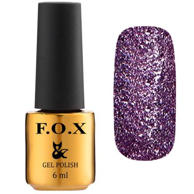 Гель-лак F.O.X Gel Polish Gold Brilliance №015 (светло-фиолетовый с блестками) 6 мл