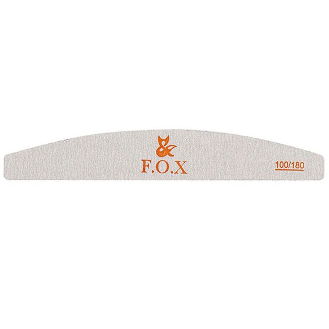 Пилка для нігтів дерев'яна F.O.X (100/180 грит)