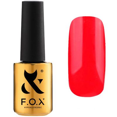 Гель-лак F.O.X Pigment Gel Polish №043 (полунично-червоний, емаль) 7 мл