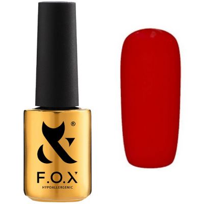 Гель-лак F.O.X Pigment Gel Polish №058 (темний томатно-червоний, емаль) 7 мл