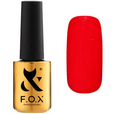 Гель-лак F.O.X Pigment Gel Polish №062 (насичений червоний, емаль) 7 мл