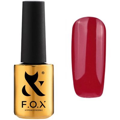 Гель-лак F.O.X Pigment Gel Polish №080 (бордовий, емаль) 7 мл