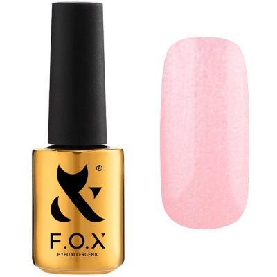 Гель-лак F.O.X Pigment Gel Polish №153 (рожево-персиковий з сріблястим мікроблеском) 7 мл