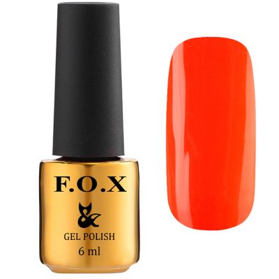 Гель-лак F.O.X Gel Polish Feel The Tropics Collection №518 (ярко-оранжевый, эмаль) 6 мл