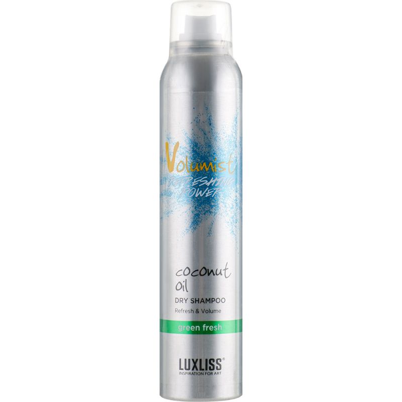 Сухий шампунь для обсягу волосся Luxliss Coconut Oil Dry Shampoo Green Fresh 220 мл