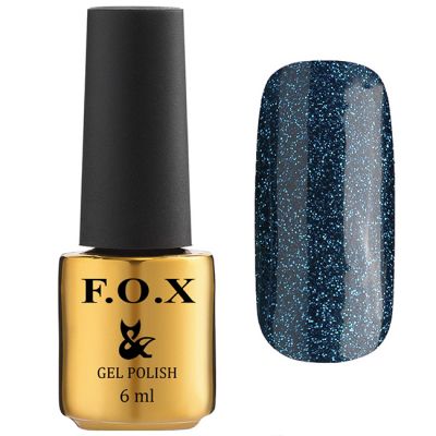 Гель-лак F.O.X Gel Polish Galaxy Collection №540 Земля (темно-синий с зелеными блестками) 6 мл