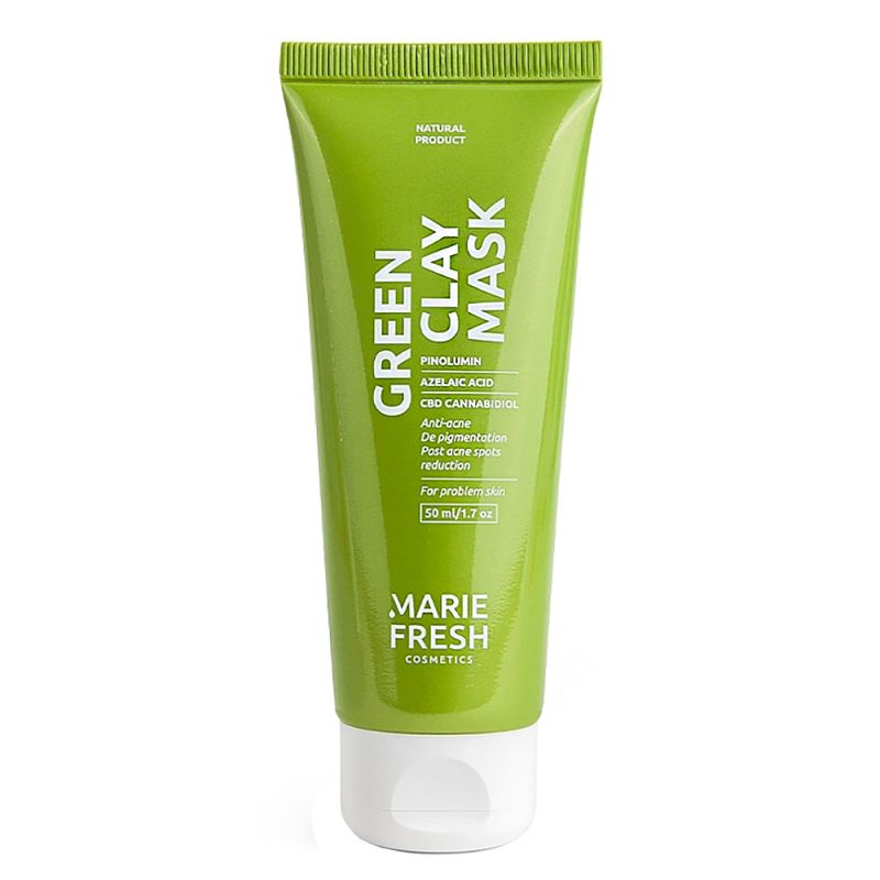 Маска для проблемної шкіри обличчя Marie Fresh Cosmetics Anti Acne Green Clay Mask 50 мл