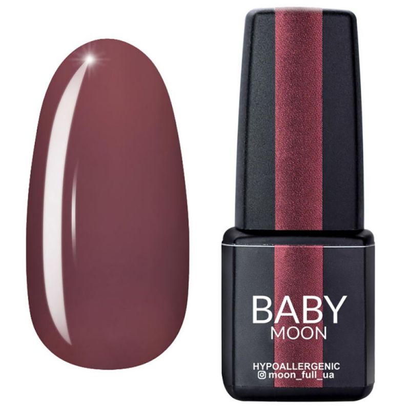 Гель-лак Baby Moon Burgundy №002 (гіркий шоколад, емаль) 6 мл