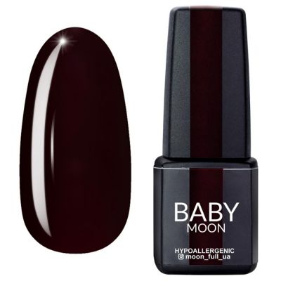 Гель-лак Baby Moon Burgundy №003 (шоколадно-вишневий, емаль) 6 мл