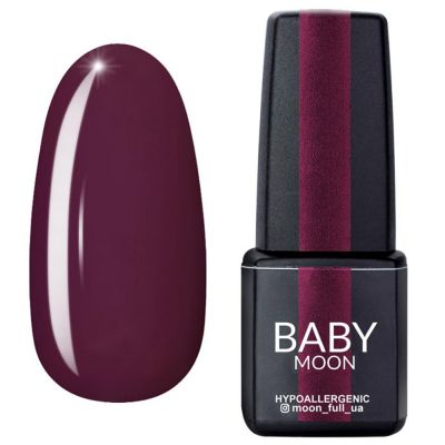 Гель-лак Baby Moon Burgundy №004 (темний каштан, емаль) 6 мл