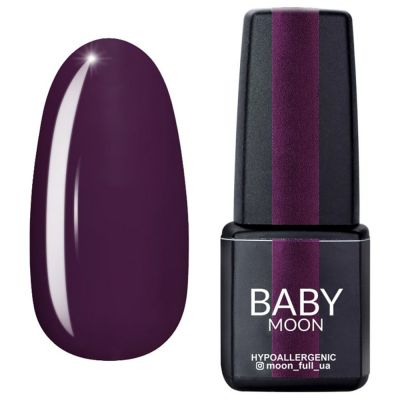 Гель-лак Baby Moon Burgundy №006 (класичний баклажановий, емаль) 6 мл