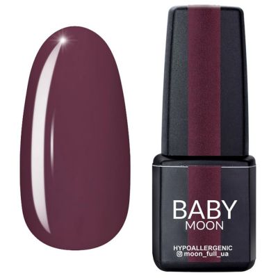 Гель-лак Baby Moon Burgundy №014 (коричнево-сірий, емаль) 6 мл