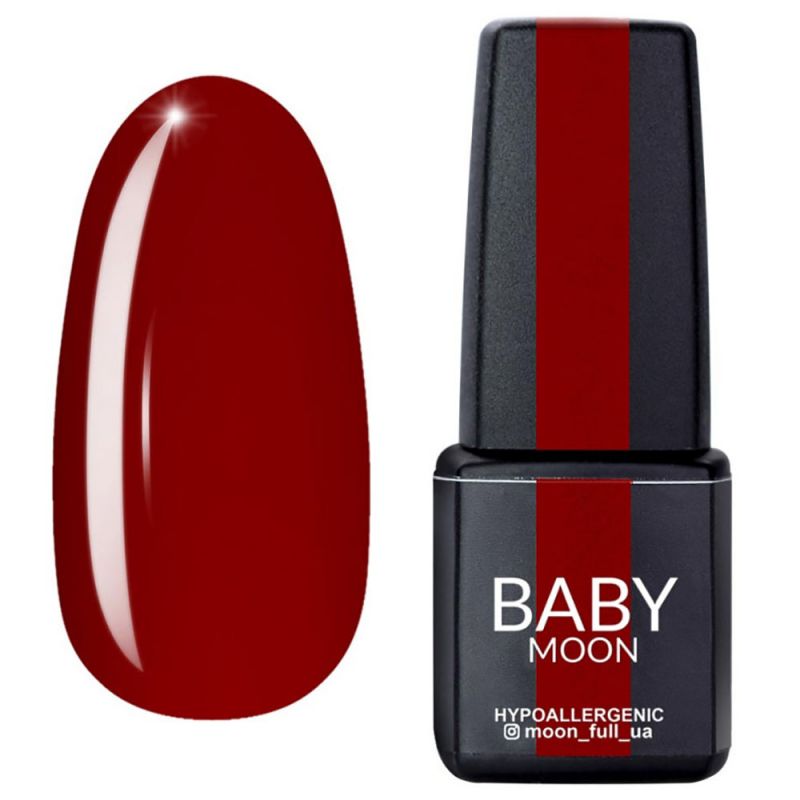 Гель-лак Baby Moon Red Chic №002 (темно-червоний, емаль) 6 мл