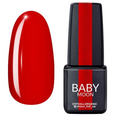 Гель-лак Baby Moon Red Chic №008 (червоно-жовтогарячий темний, емаль) 6 мл