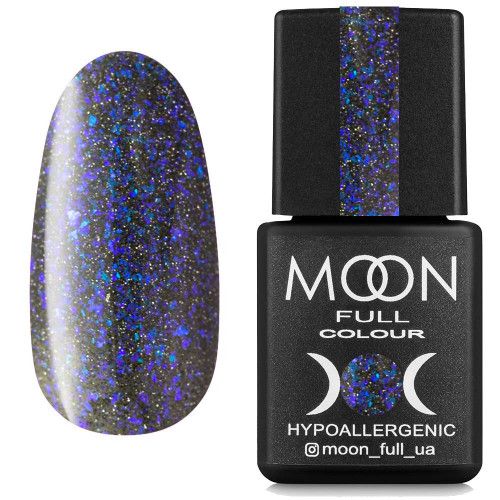 Гель-лак Moon Full Chrome Flake Disko №03 (синій, світловідбивний) 8 мл
