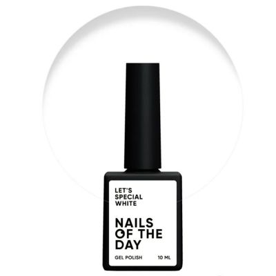 Гель-лак Nails Of The Day Let's Special White №001 (белый, эмаль) 10 мл