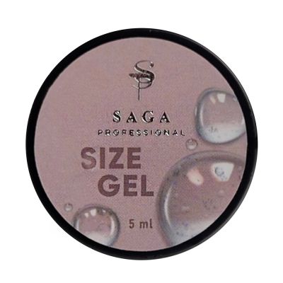 Гель для объемных дизайнов Saga Size Gel (прозрачный) 5 мл