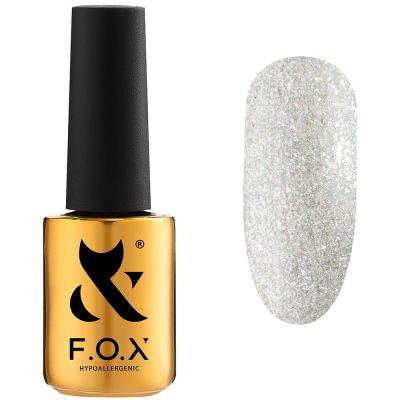 Гель-лак F.O.X Gel Polish Hangover №001 (білий з срібним глітером і шіммери) 7 мл