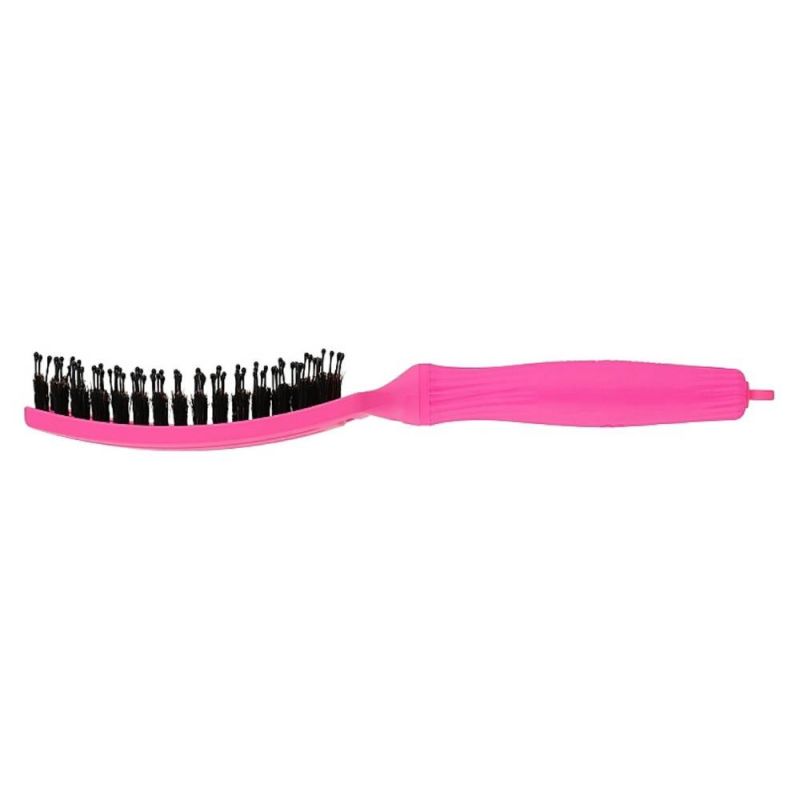 Щетка для укладки Olivia Garden Finger Brush Combo Boar & Nylon Think Pink Neon Pink