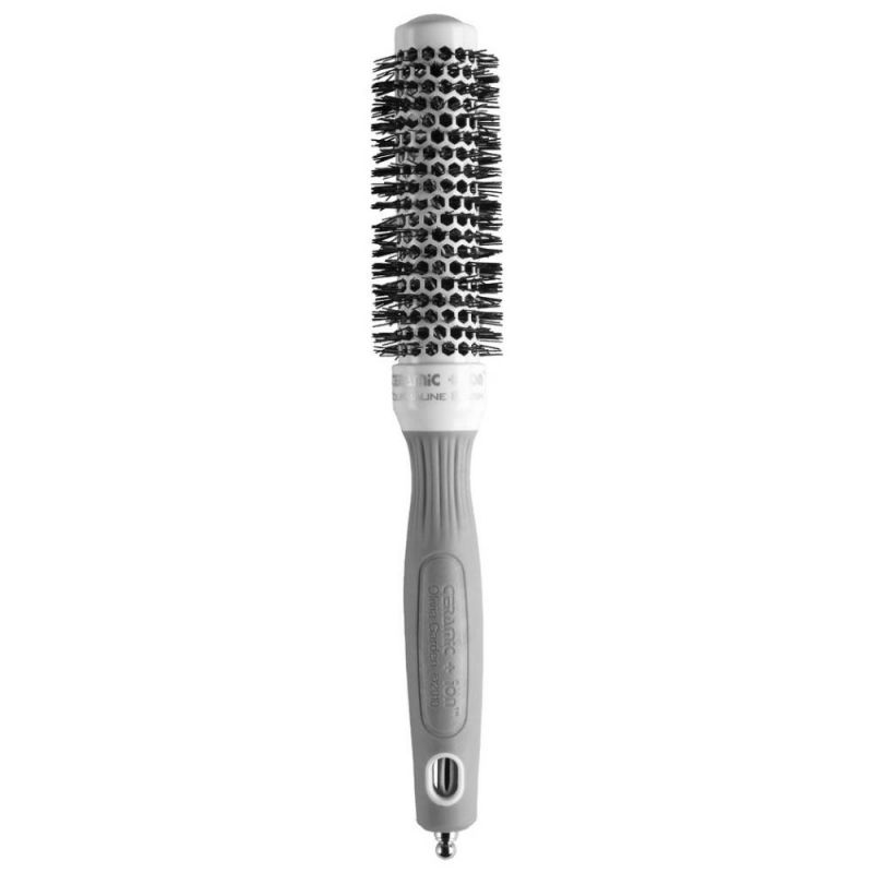 Термобрашинг для волос Olivia Garden Expert Blowout Shine Round Brush White & Grey 25 мм