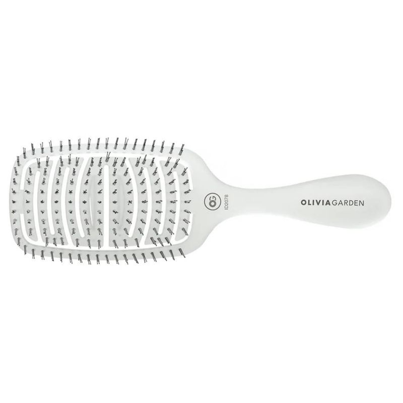 Щетка для укладки Olivia Garden Essential Care Flex Fine Hair Memory Flex Bristles Ice White