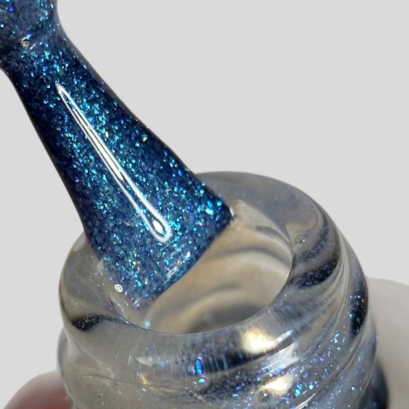 Топ для гель-лаку без липкого шару Lover Pearl UV-Filter Top №02 (прозорий із синім мікроблиском)