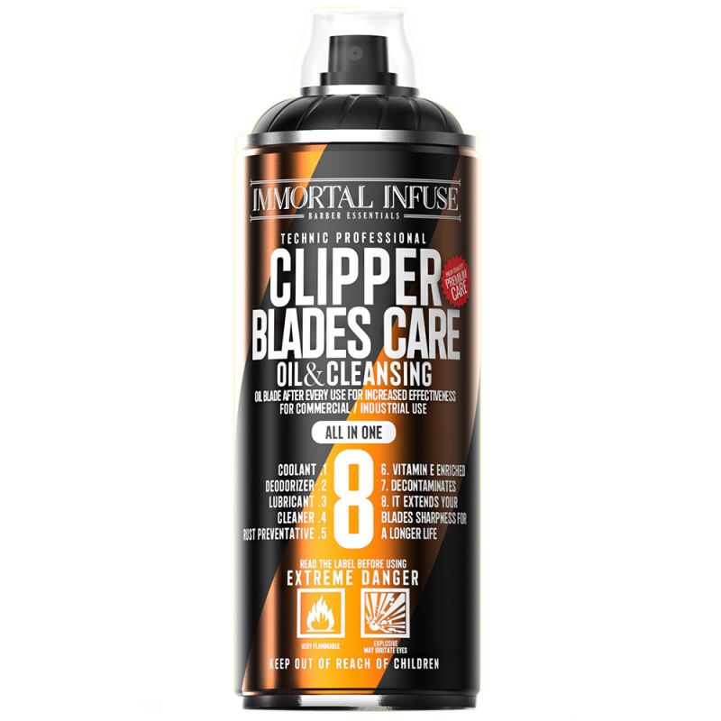 Спрей для ухода за ножами Immortal Infuse Clipper Blades Care Oil & Cleansing 8-in-1 400 мл