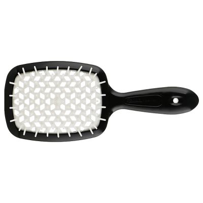 Гребінець для волосся Janeke 1830 Superbrush The Original Italian Black White