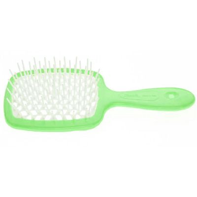 Расческа для волос Janeke 1830 Superbrush The Original Italian Neon Green White