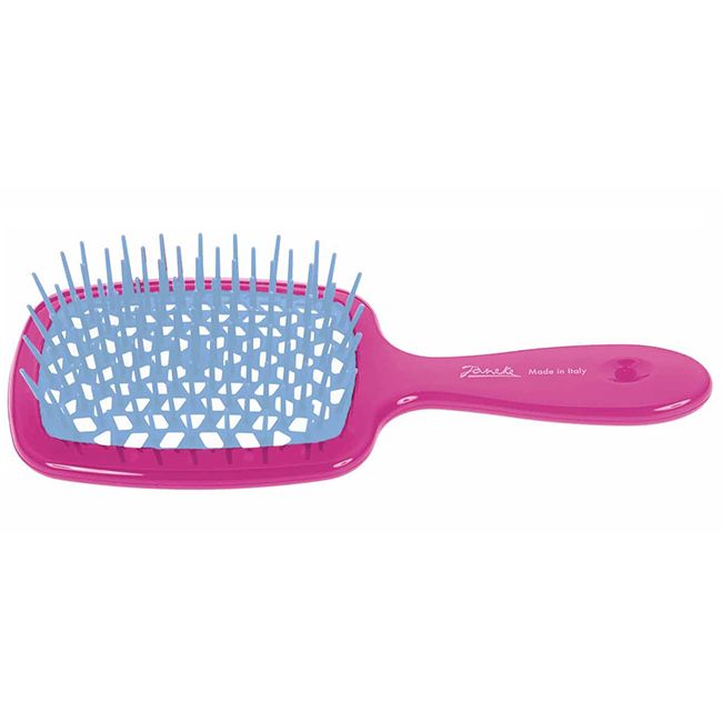Гребінець для волосся Janeke 1830 Superbrush The Original Italian Pink Blue