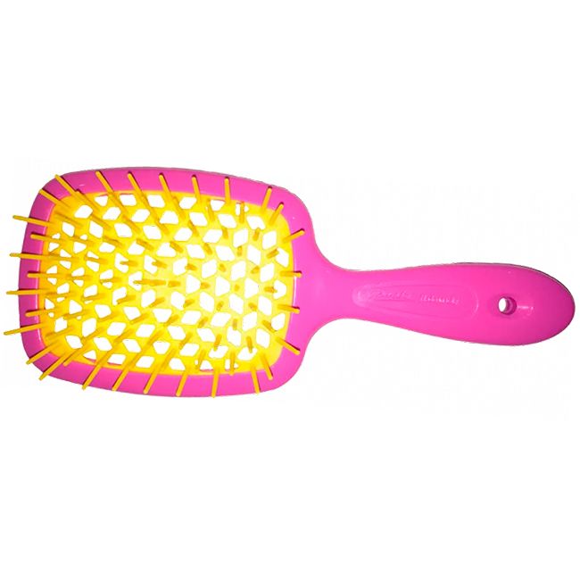 Расческа для волос Janeke 1830 Superbrush The Original Italian Pink Yellow