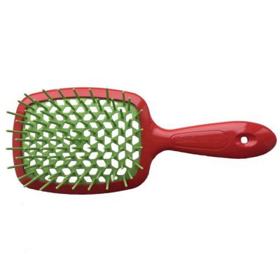 Гребінець для волосся Janeke 1 830 Superbrush The Original Italian Red Green