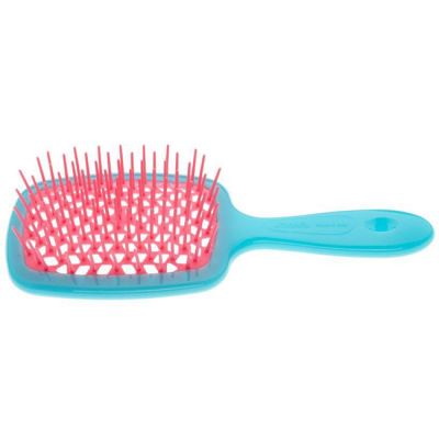 Гребінець для волосся Janeke 1830 Superbrush The Original Italian Turquoise Pink