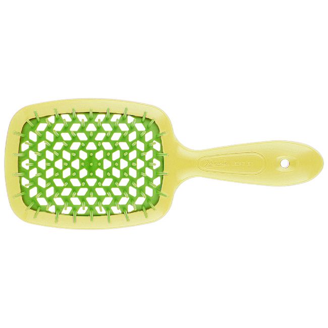 Гребінець для волосся Janeke 1830 Superbrush The Original Italian Yellow Green