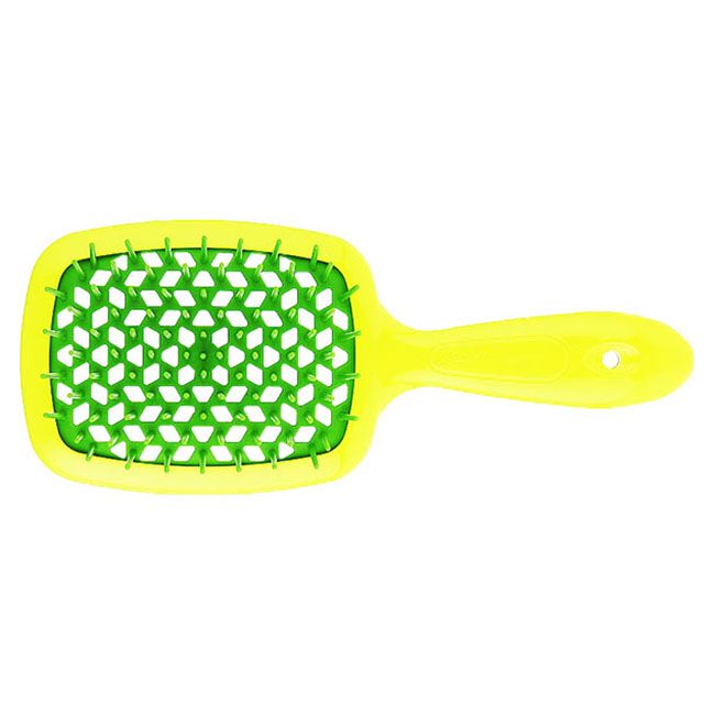Расческа для волос Janeke 1830 Superbrush The Original Italian Neon Yellow Green