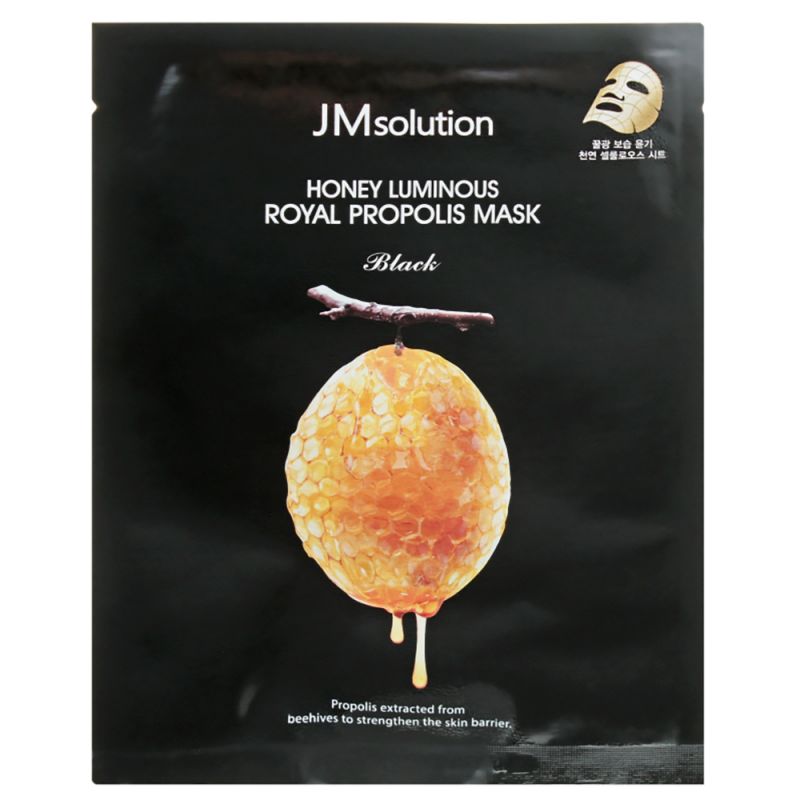 Тканинна антивікова маска для обличчя JMsolution Honey Luminous Royal Propolis Mask 30 мл