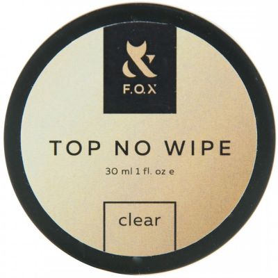 Топ для гель-лака без липкого слоя F.O.X Top No Wipe Clear (банка) 30 мл