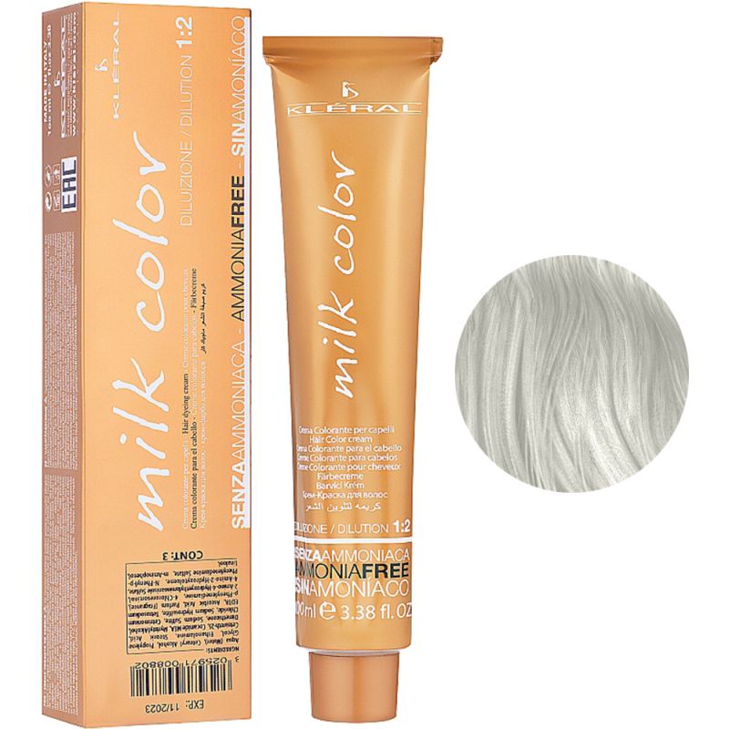 Безаммиачная крем-краска для волос Kleral System Milk Color 11.81 (пастельный жемчуг) 100 мл