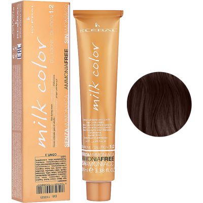 Безаміачна крем-фарба для волосся Kleral System Milk Color 4.0 (середньо коричневий) 100 мл