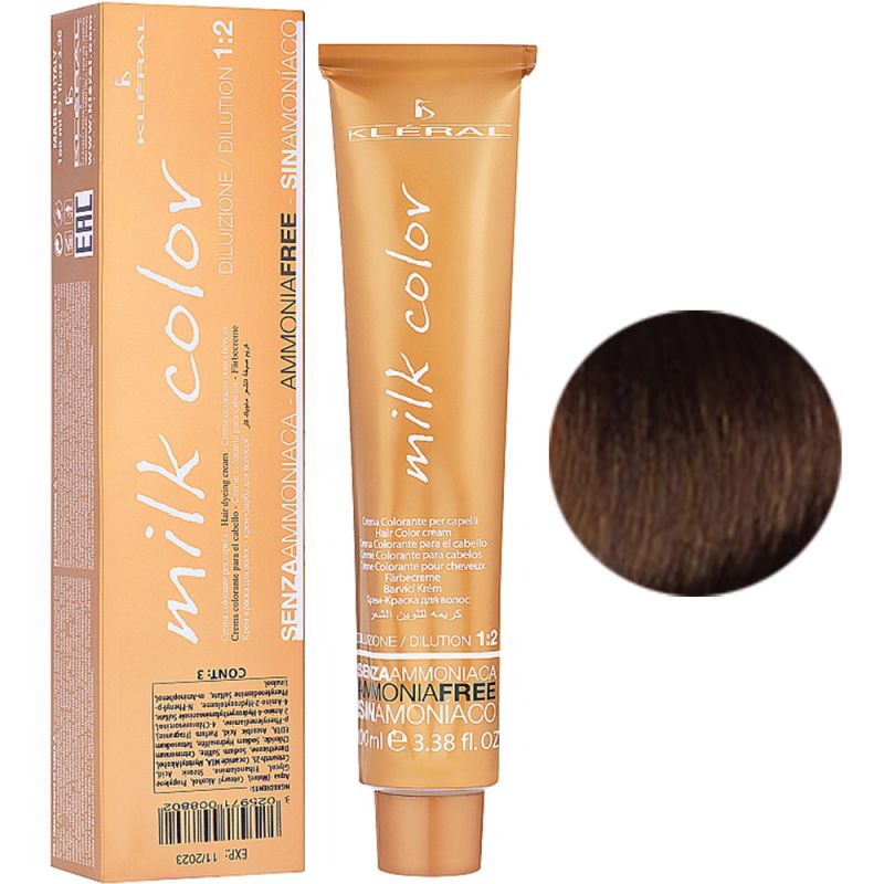 Безаміачна крем-фарба для волосся Kleral System Milk Color 7.9 (шоколад гавана) 100 мл