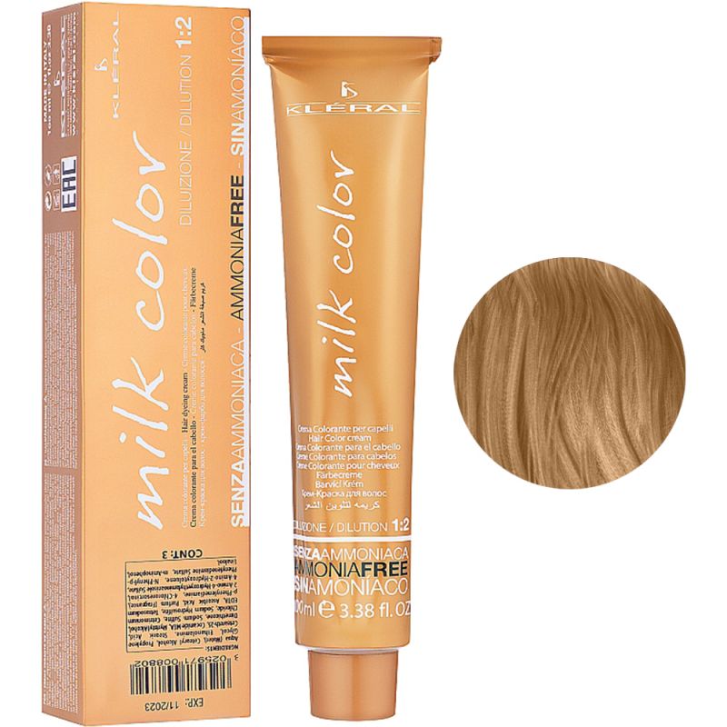 Безаміачна крем-фарба для волосся Kleral System Milk Color 9.0 (світлий русявий) 100 мл