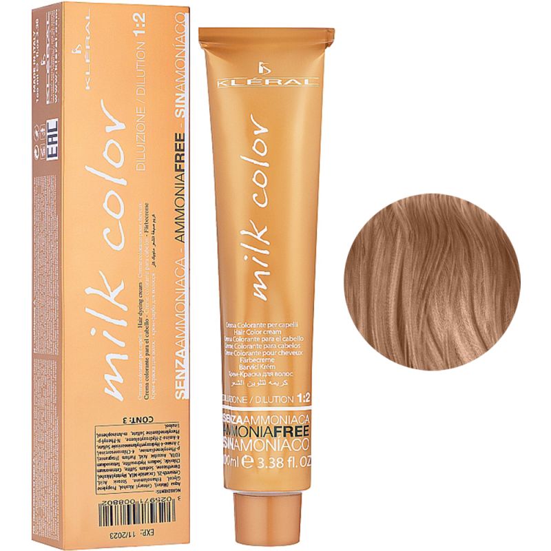 Безаммиачная крем-краска для волос Kleral System Milk Color 9.31 (русый золотисто-пепельный) 100 мл