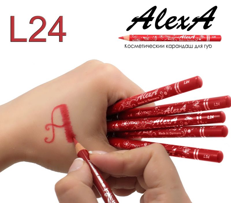 Карандаш для губ AlexA Lip Pencil L24 (классический красный)