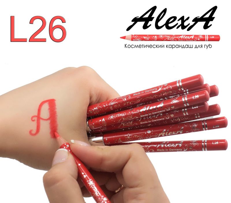 Олівець для губ AlexA Lip Pencil L26 (червоний)