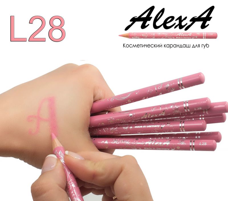 Карандаш для губ AlexA Lip Pencil L28 (неоновый бледно-розовый)
