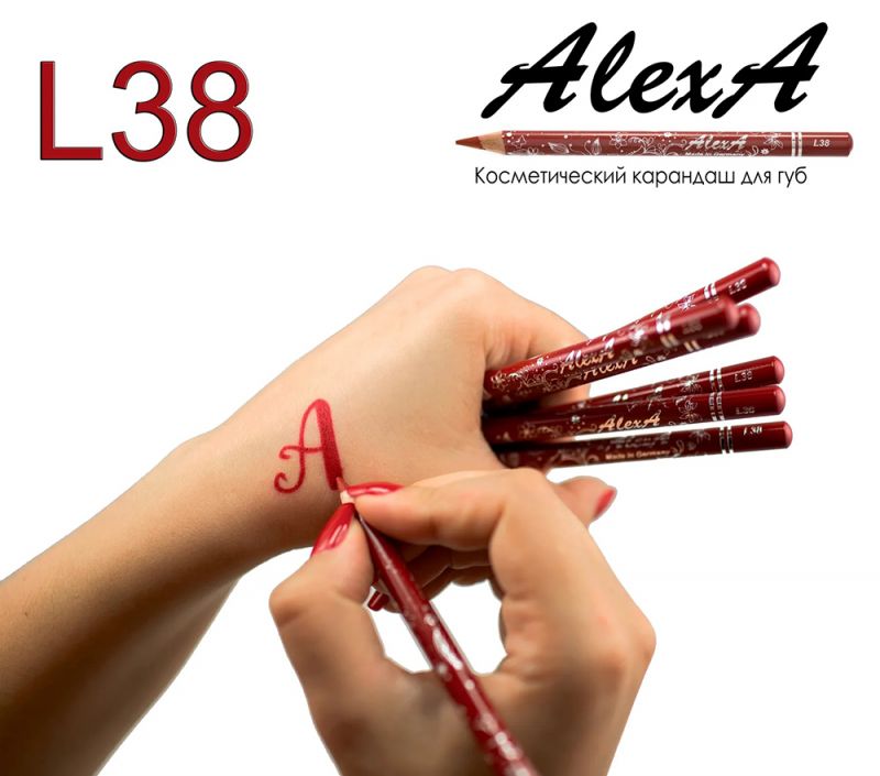 Олівець для губ AlexA Lip Pencil L38 (холодний червоний)