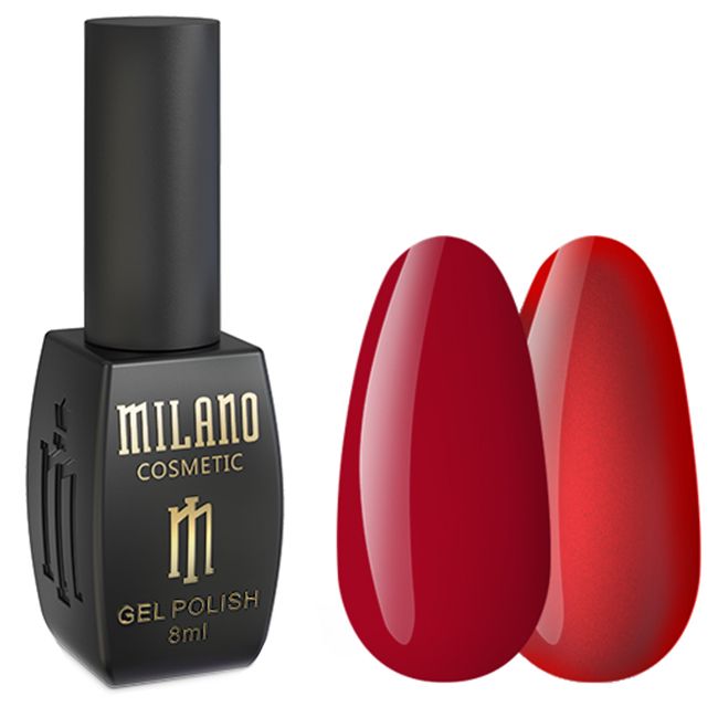 Гель-лак Milano Titanium №01 (ярко-красный с микроблеском) 8 мл