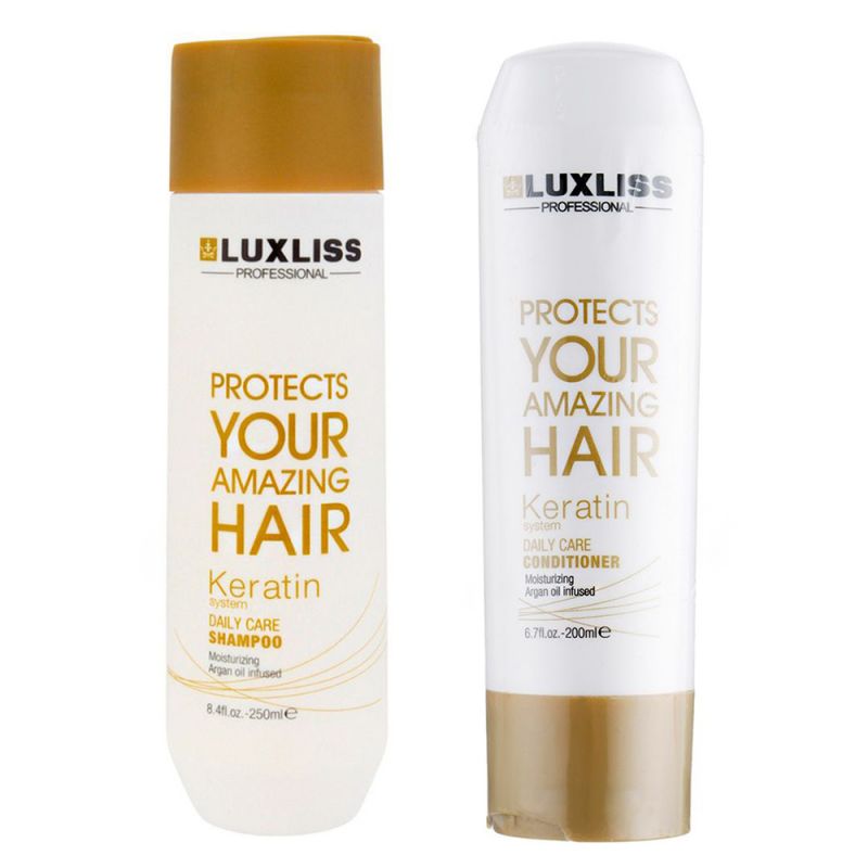 Кератиновый набор для волос Luxliss Keratin Shampoo 250 мл + Keratin Conditioner 200 мл
